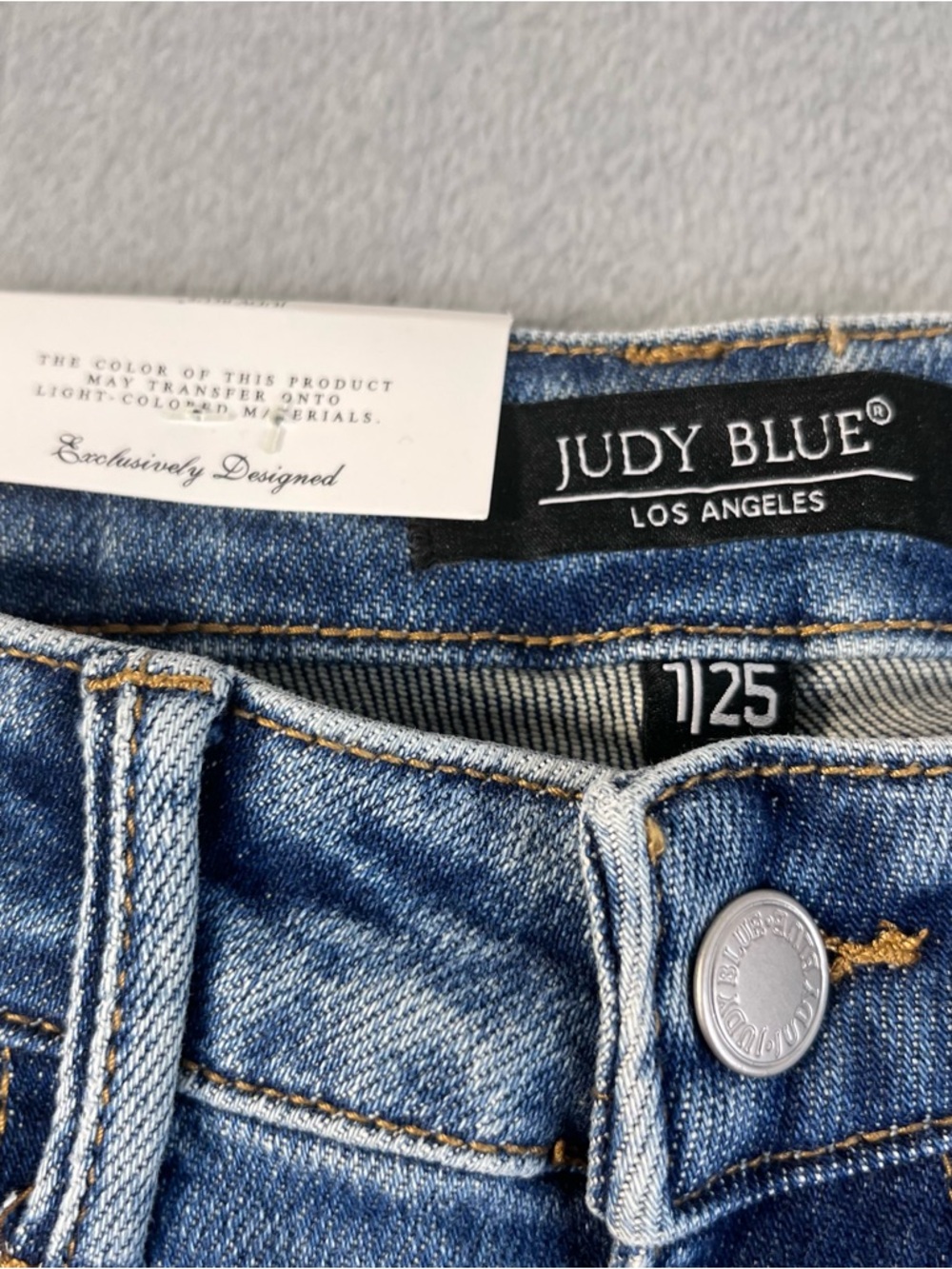 Judy Blue HW Americana Flare Jeans NWT $85 Size 7/25 High Rise USA Flag Denim - Picture 9 of 14